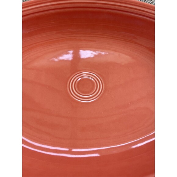 Fiestaware  HLC USA  Red Orange 12 ” Oval Platter - Picture 2 of 7